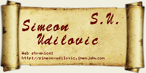 Simeon Udilović vizit kartica